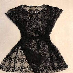 Mimi Chica Black lace top.